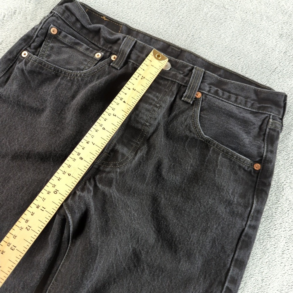 Vintage Levis 501 Jeans Mens 33 (Fits 30x28) Black Faded Straight Grunge Y2K - Picture 8 of 12